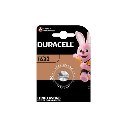 Бутонна батерия DURACELL CR-1632, 3V, Литиева